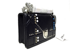 Строгий черный клатч Dior 8870